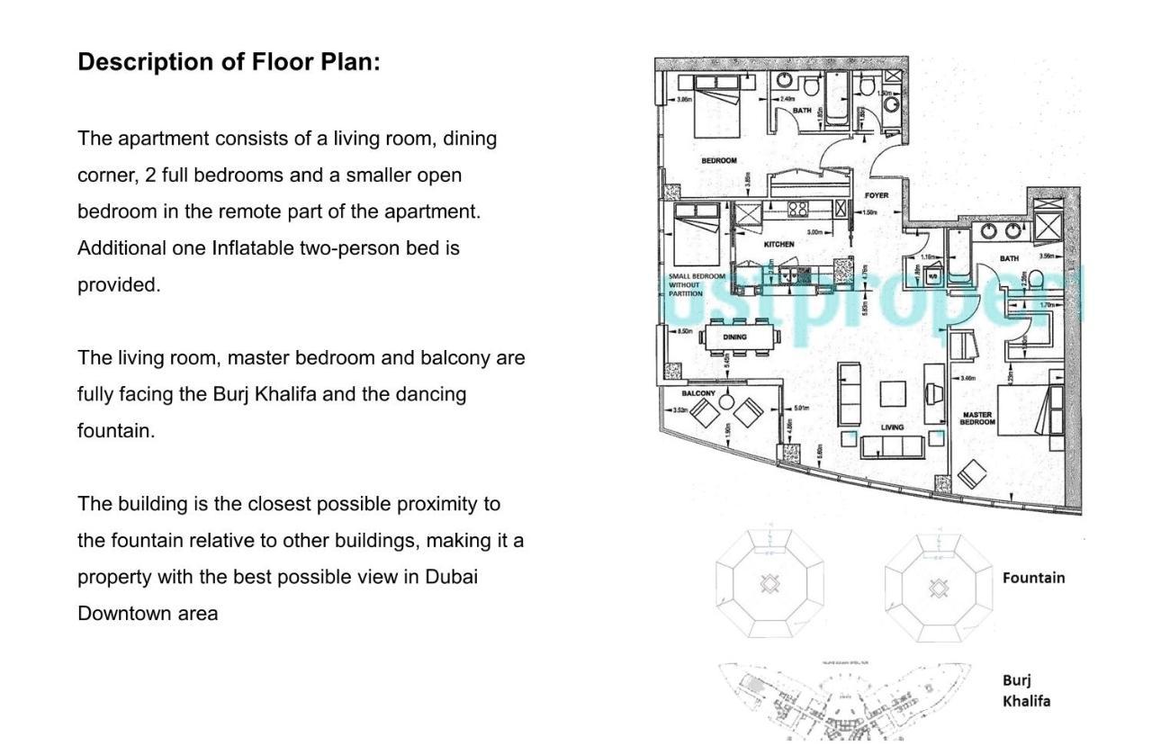 Elite Royal Apartment - Full Burj Khalifa & Fountain View - Premier - 2 Bedrooms & 1 Open Bedroom Without Partition 두바이 외부 사진